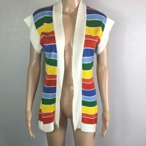 Vintage Rainbow Striped Cardigan